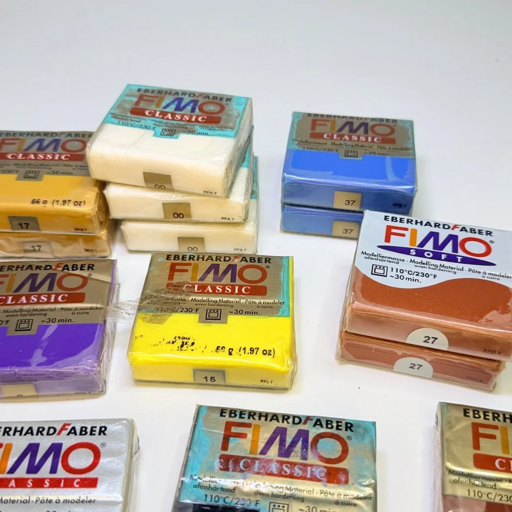 Eberhard Faber Fimo Polymer Clay Lot 20 Blocks Classic Soft Effect Multi Color